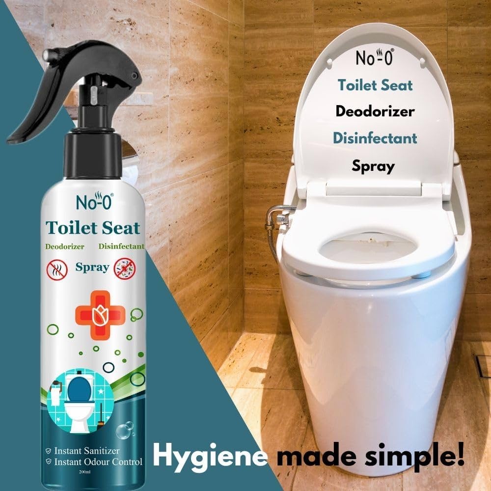 Toilet seat disinfectant spray
